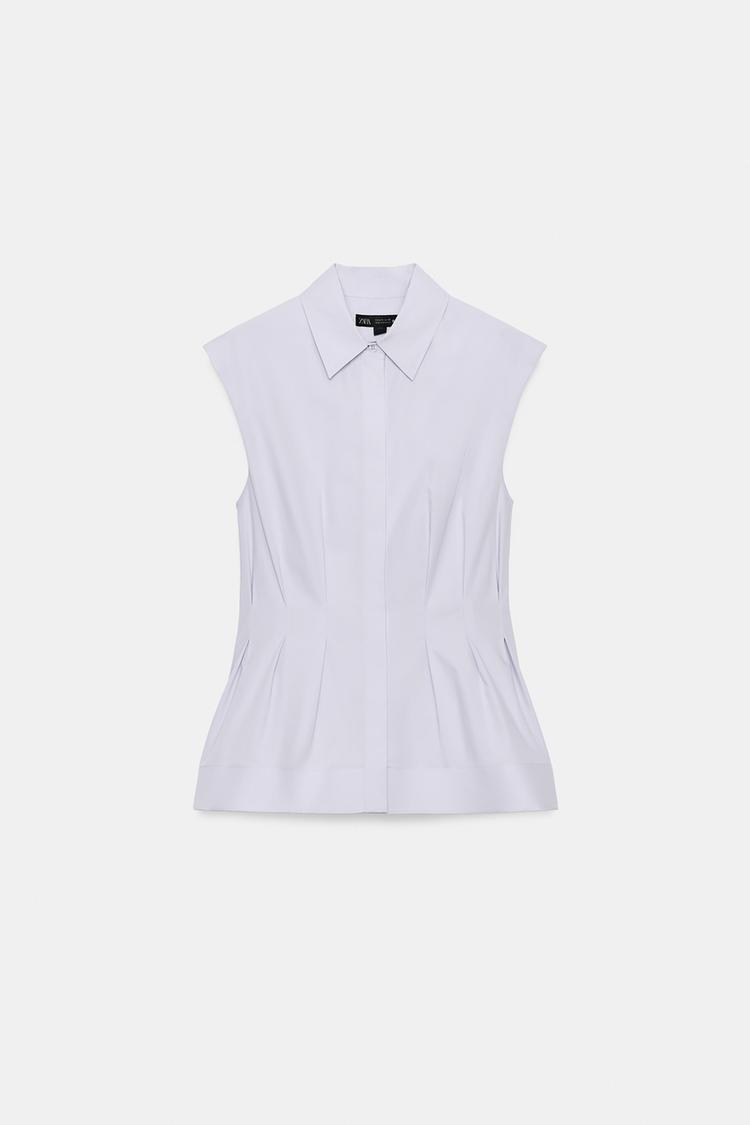 CHEMISE PLIS SANS MANCHES ZW COLLECTION