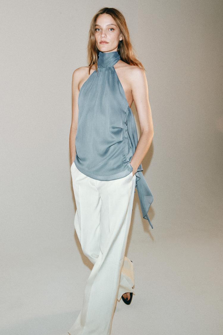 TOP HALTER ASYMÉTRIQUE ZW COLLECTION