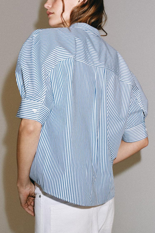 CHEMISE EN POPELINE À BOUTONS ZW COLLECTION