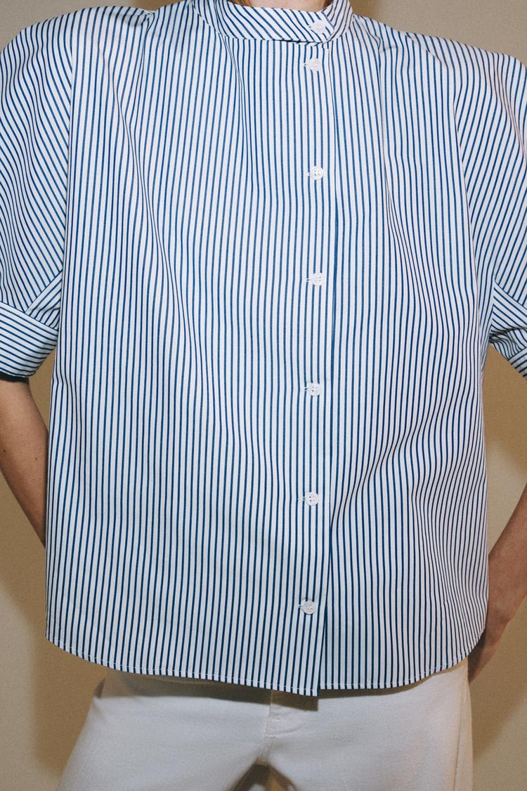 CHEMISE EN POPELINE À BOUTONS ZW COLLECTION