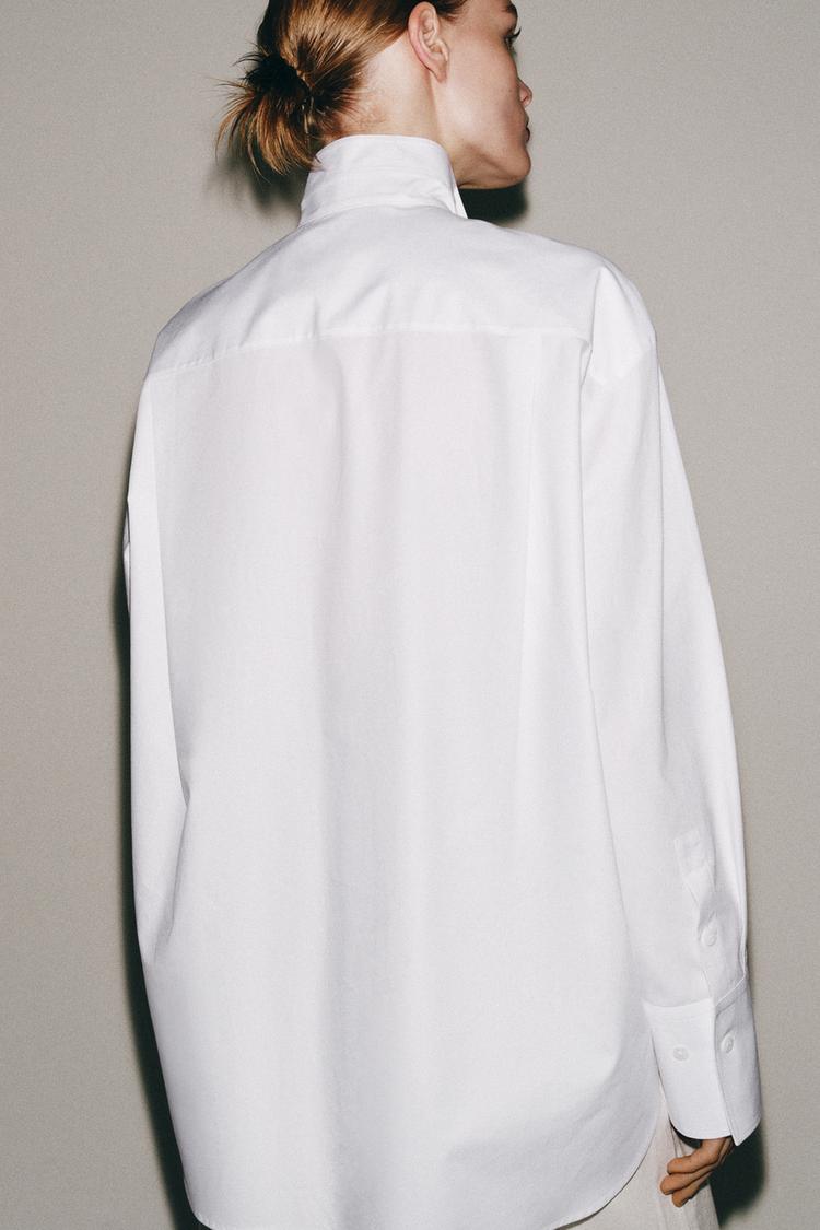 CHEMISE EN POPELINE BOUTONS ZW COLLECTION
