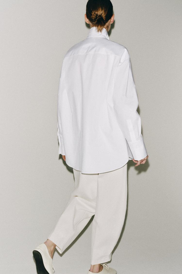 CHEMISE EN POPELINE BOUTONS ZW COLLECTION