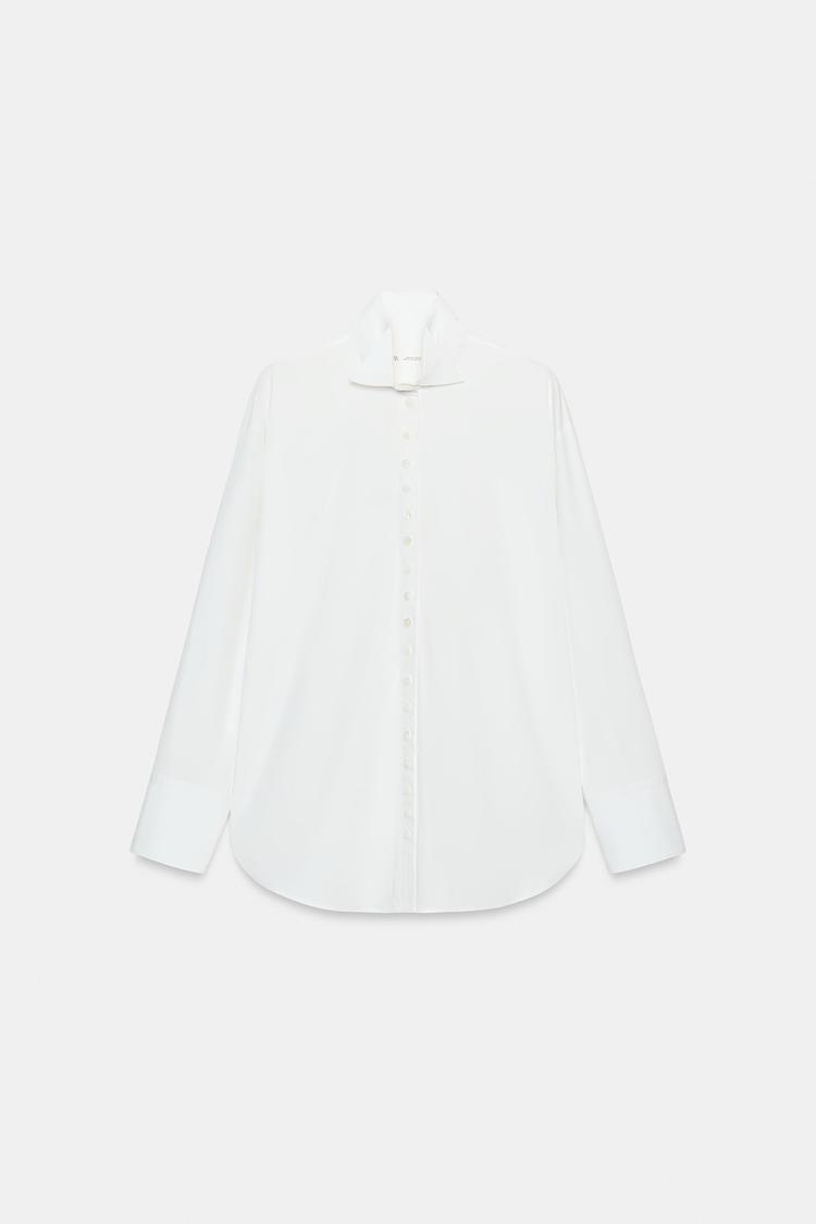 CHEMISE EN POPELINE BOUTONS ZW COLLECTION