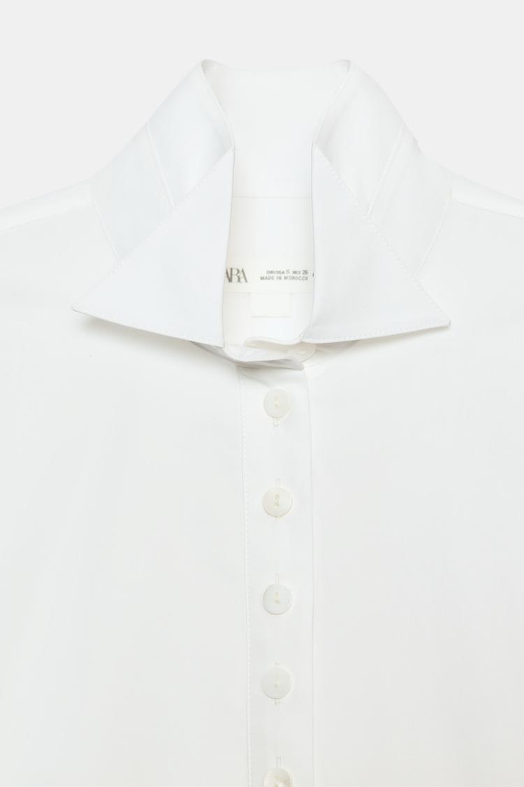 CHEMISE EN POPELINE BOUTONS ZW COLLECTION