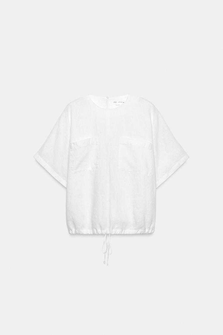 TOP 100 % LIN À LACETS ZW COLLECTION