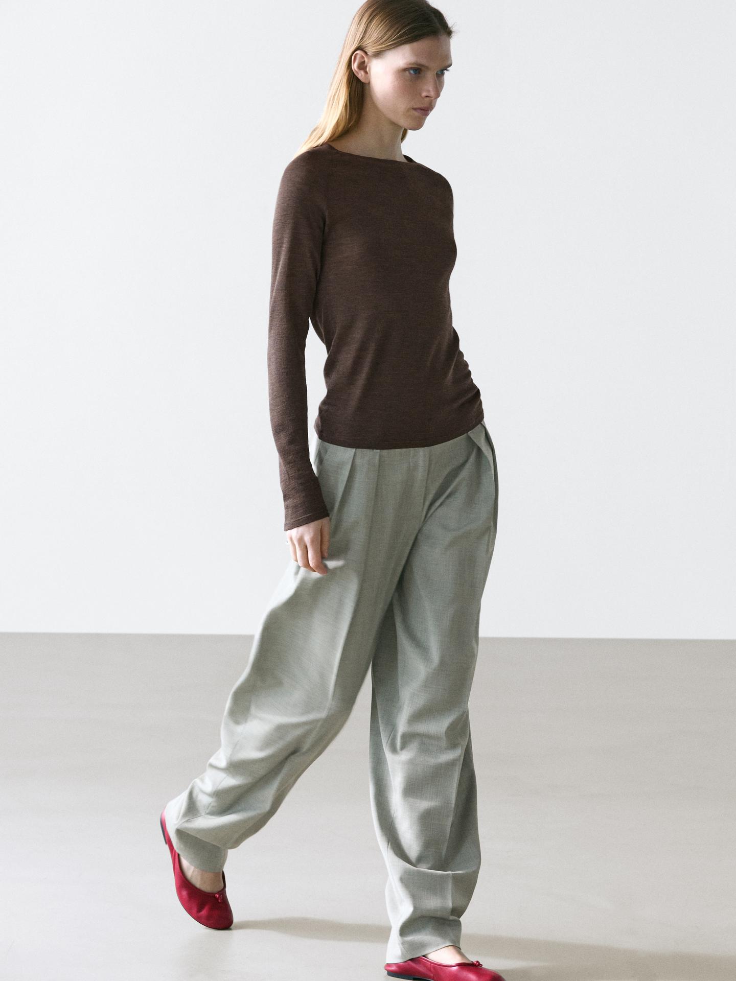 PANTALON FLUIDE À PINCES