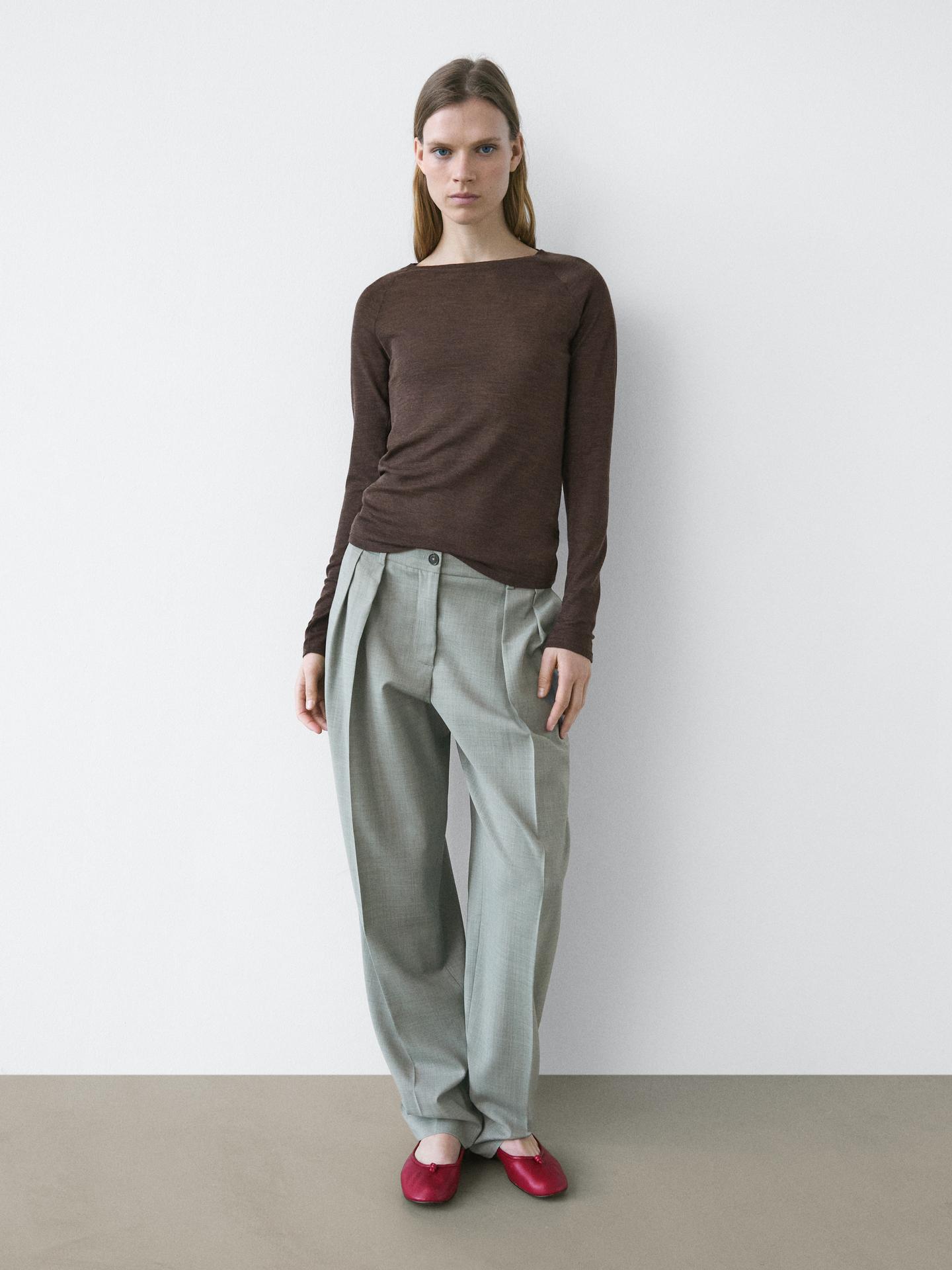 PANTALON FLUIDE À PINCES