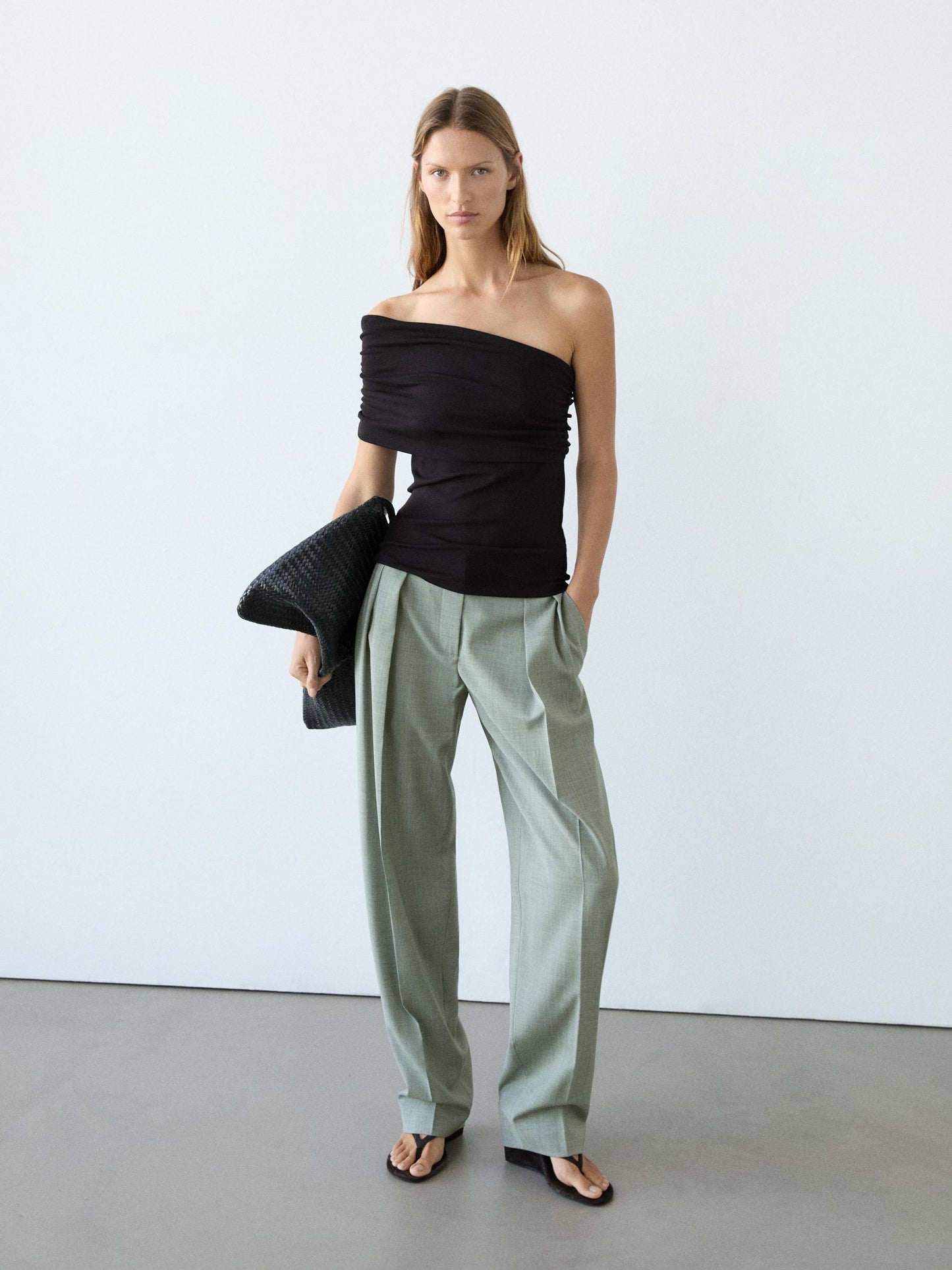 PANTALON FLUIDE À PINCES