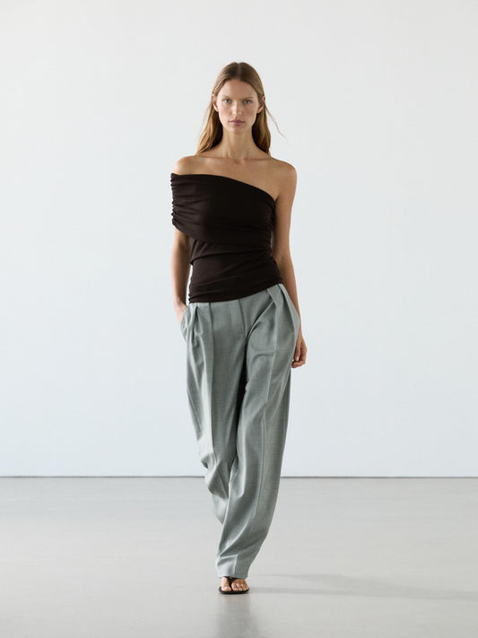 PANTALON FLUIDE À PINCES
