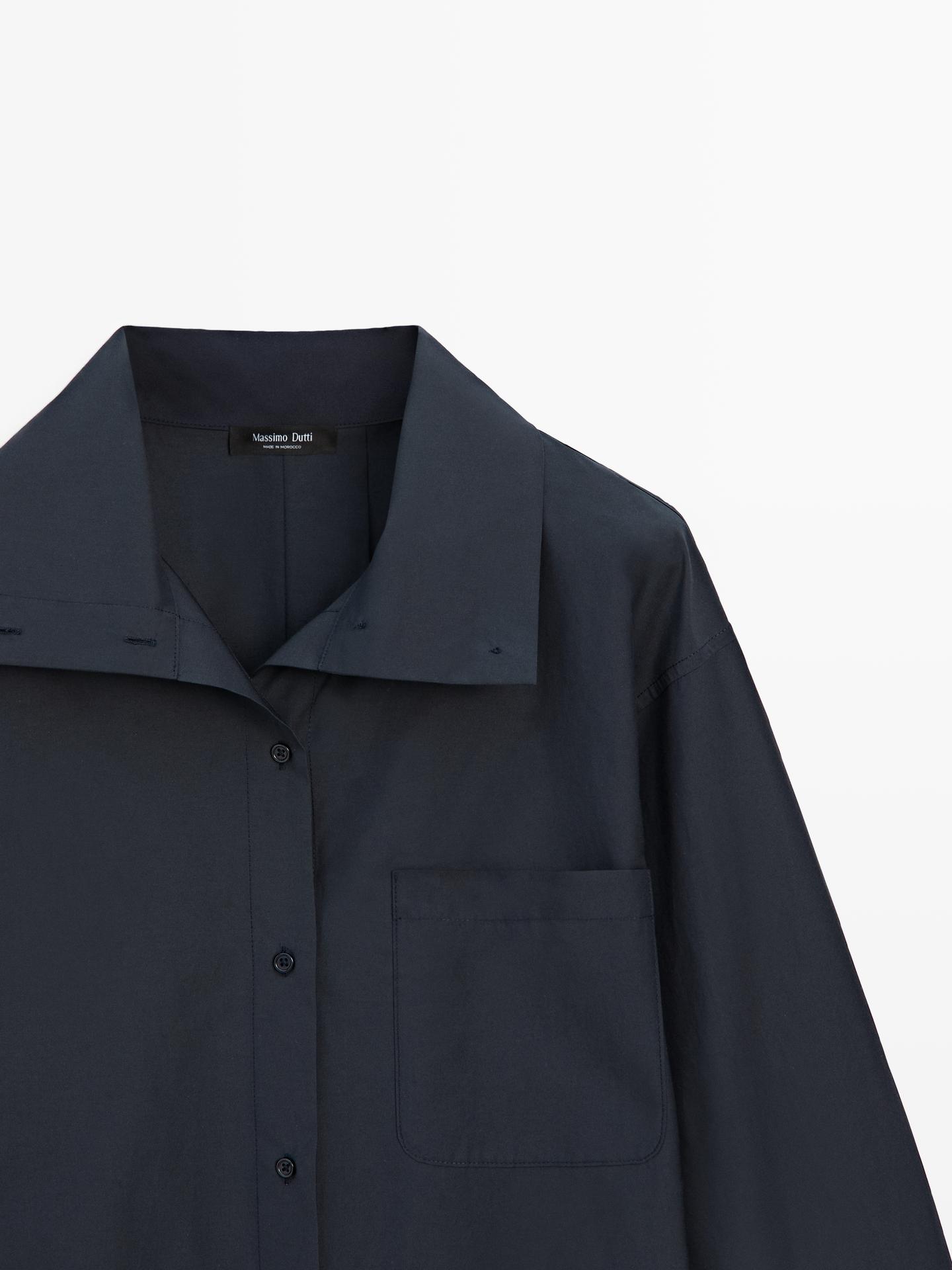 SURCHEMISE À POCHE EN COTON MÉLANGÉ