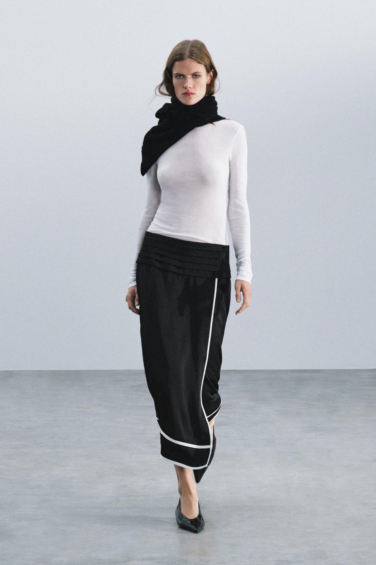 JUPE MIDI CEINTURE LARGE ZW COLLECTION