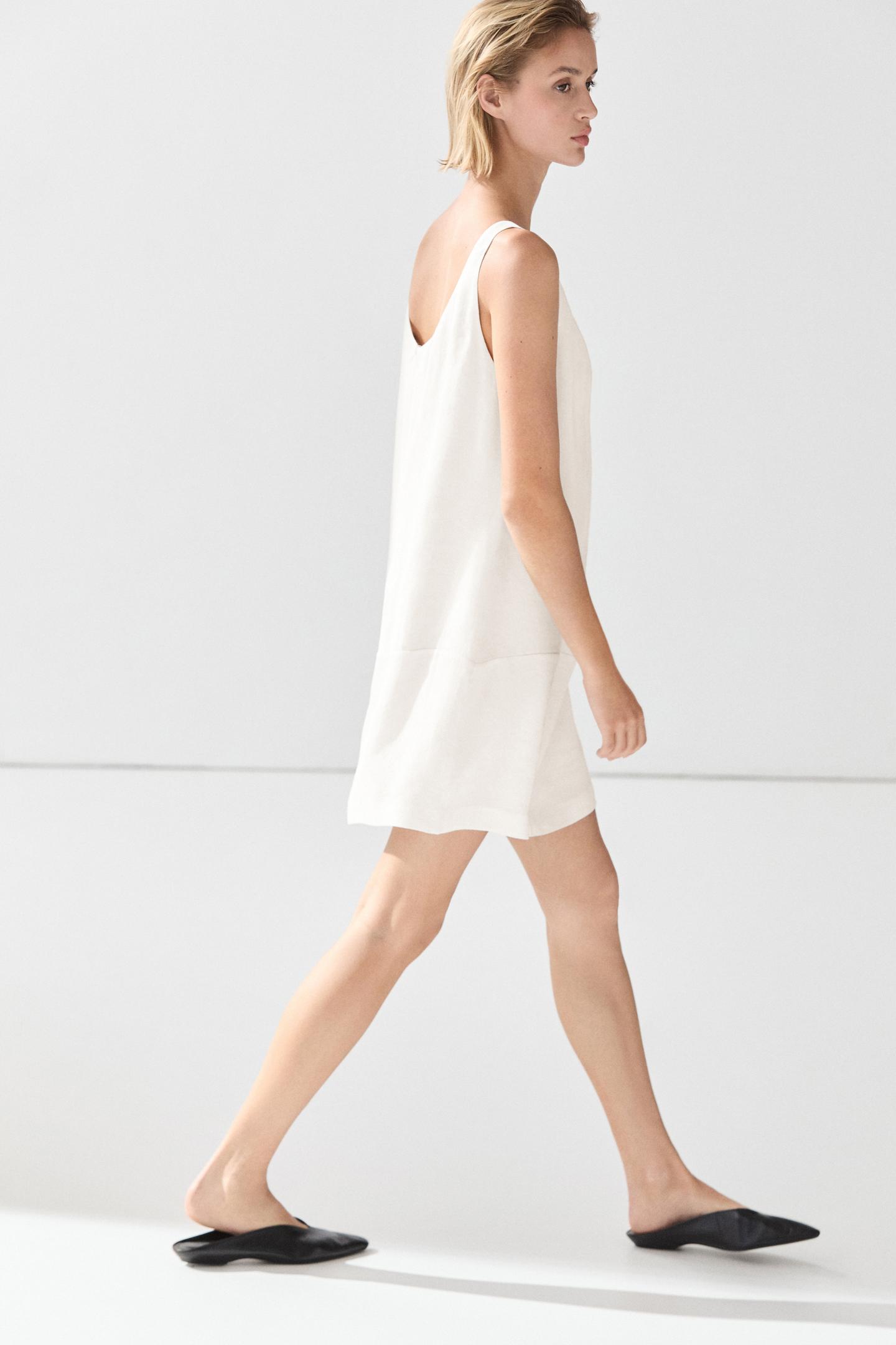 ROBE COURTE FLUIDE EN LIN