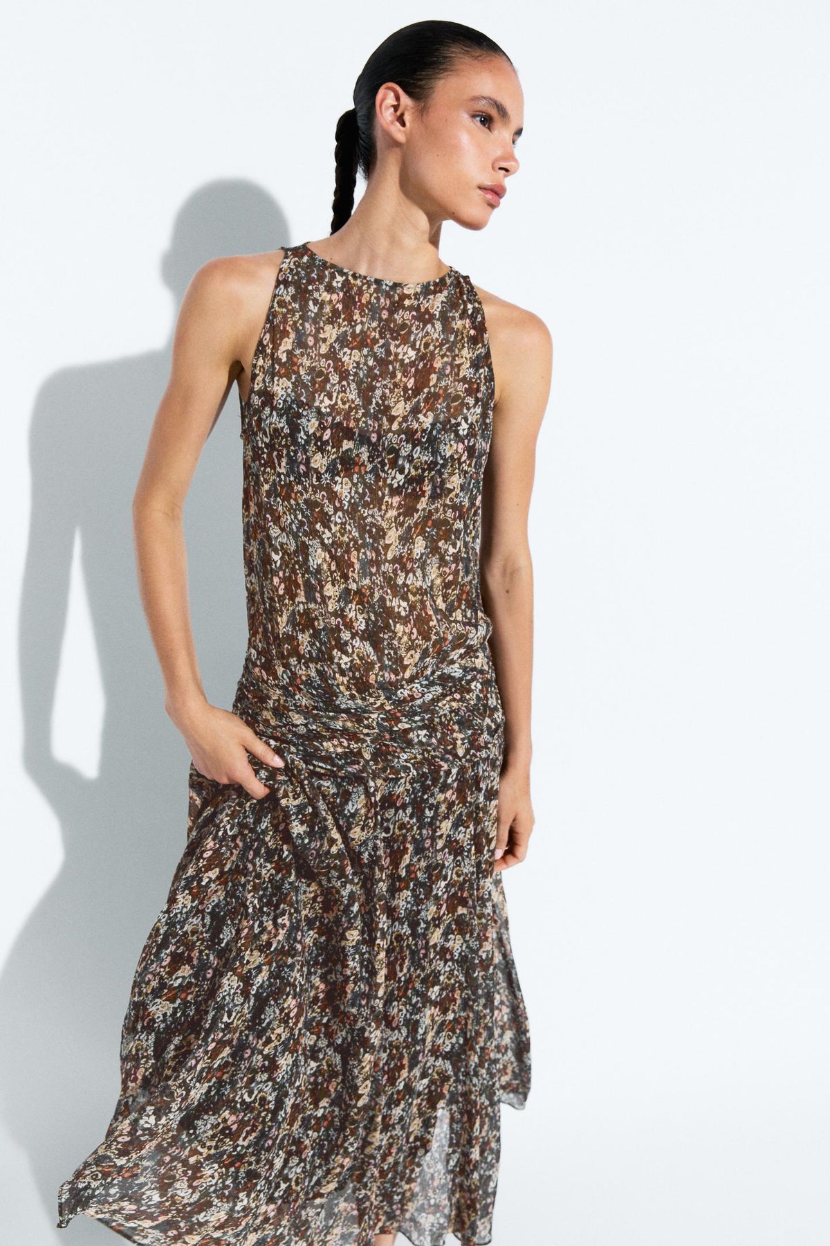 ROBE IMPRIMÉE AVEC CEINTURE