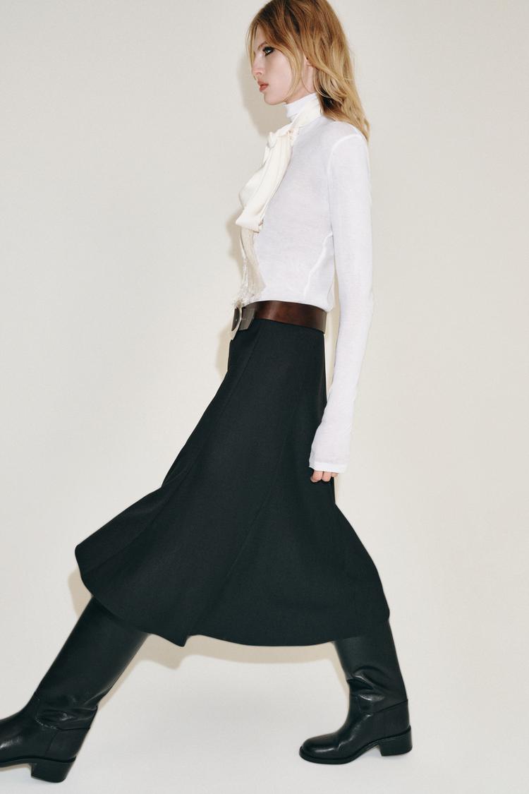 JUPE MIDI ASYMÉTRIQUE ZW COLLECTION