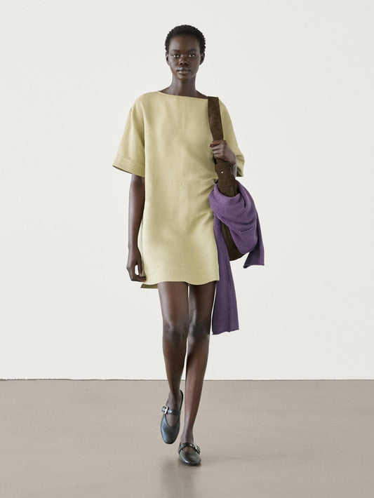 MASSIMO DUTTI ROBE COURTE EN LIN