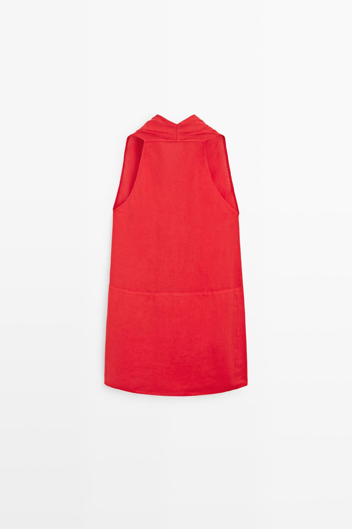 ROBE COURTE CACHE-CŒUR 100 % LIN