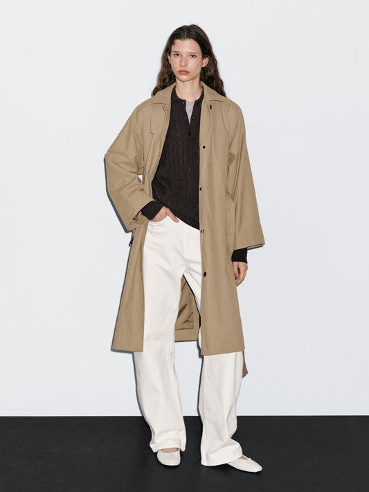 TRENCH EN COTON MÉLANGÉ