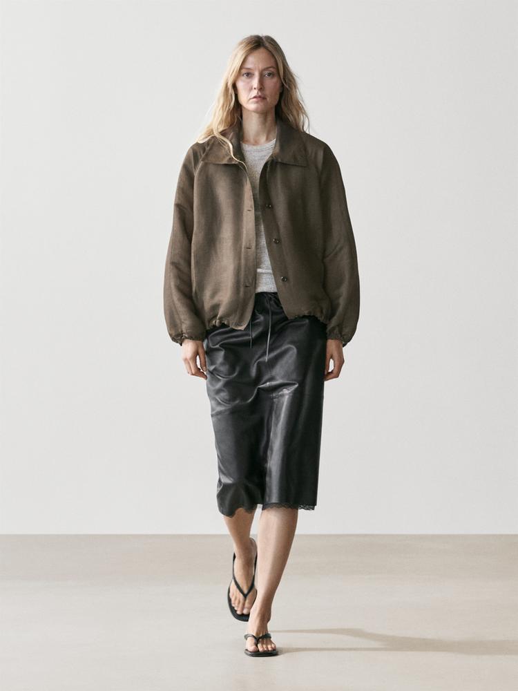 SANDALE PLATE CUIR