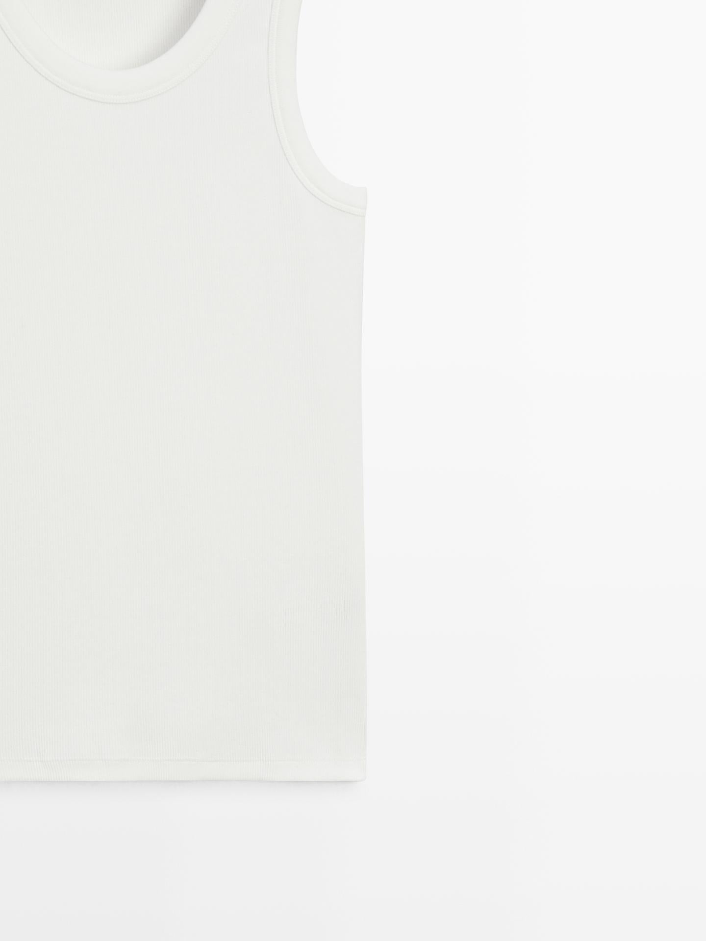 T-SHIRT ENCOLURE AMÉRICAINE EN COTON MÉLANGÉ