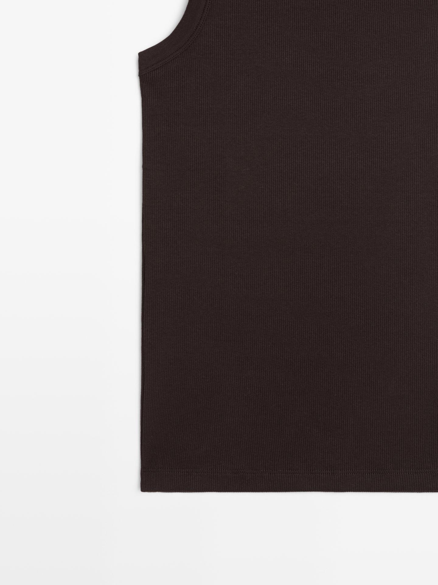 T-SHIRT ENCOLURE AMÉRICAINE EN COTON MÉLANGÉ