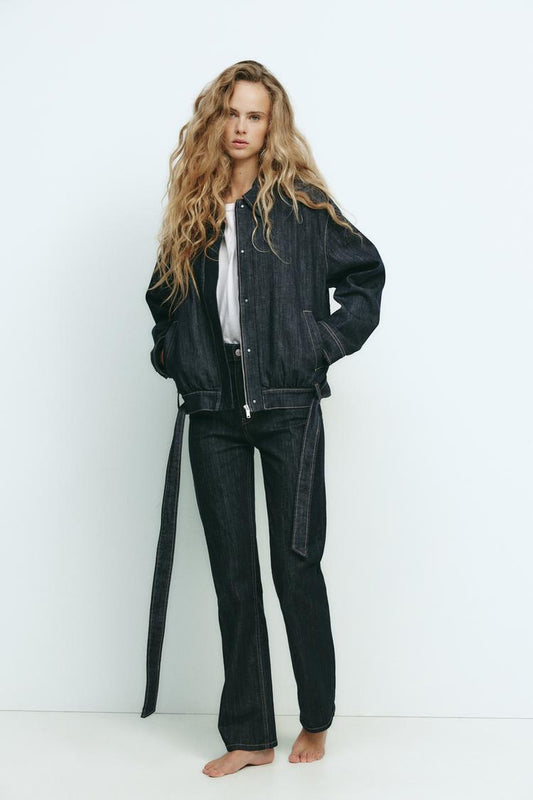 VESTE EN JEAN TRF AVEC CEINTURE
