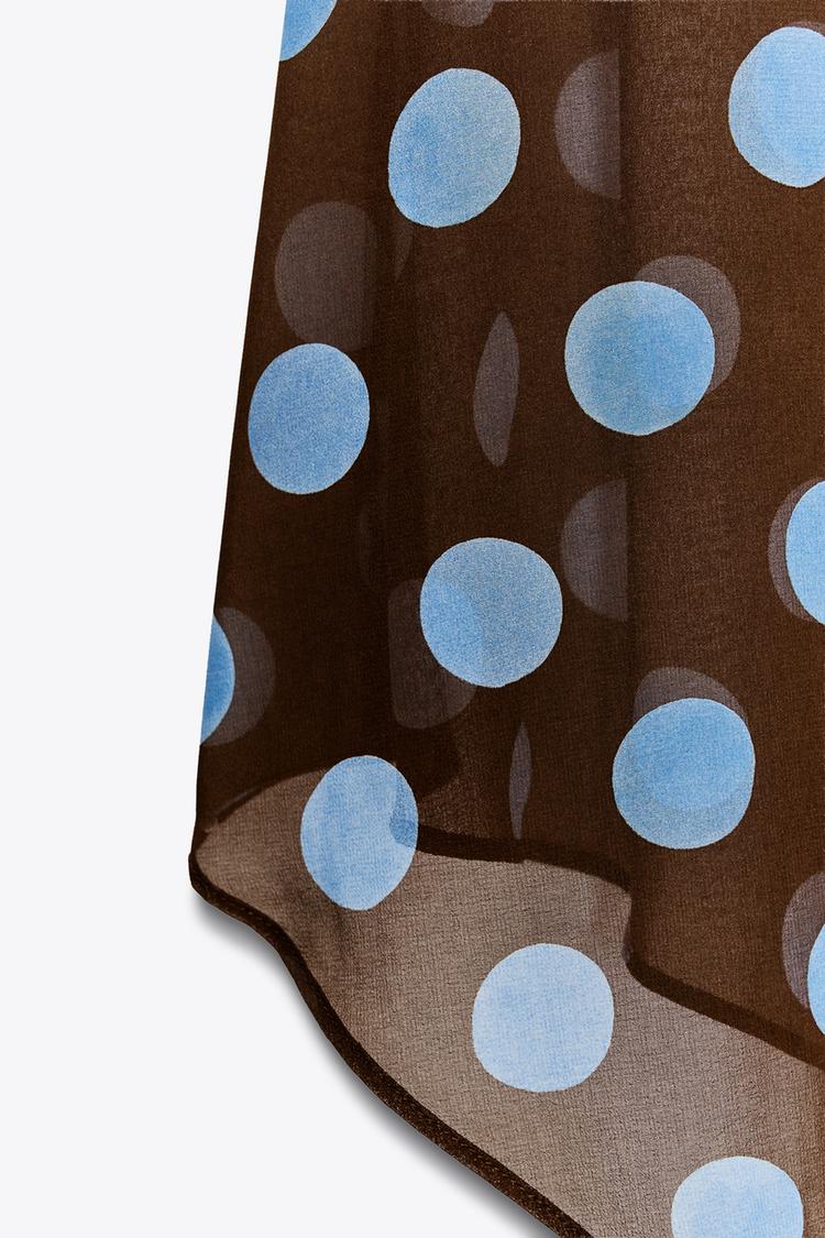 JUPE ASYMÉTRIQUE À POIS