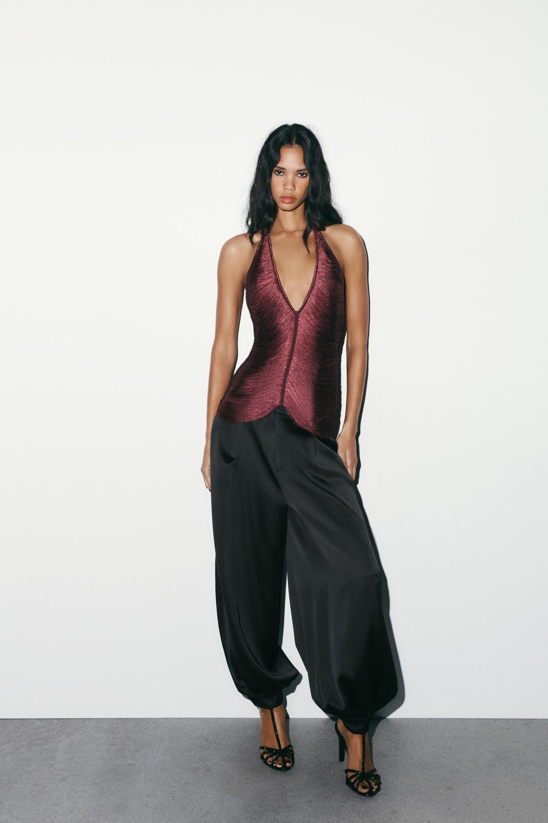 PANTALON BOUFFANT AVEC NŒUDS