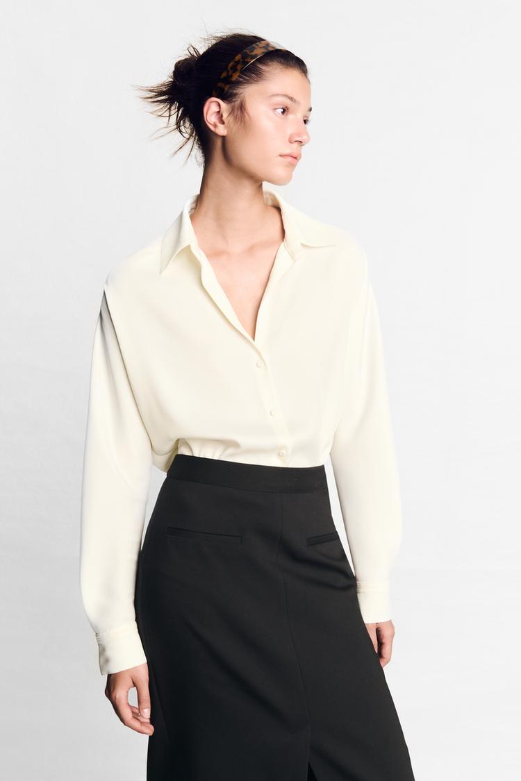 CHEMISE FLUIDE À BOUTONS REVÊTUS