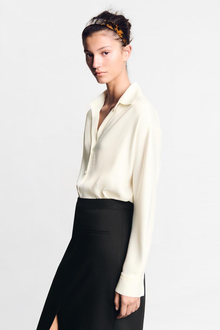 CHEMISE FLUIDE À BOUTONS REVÊTUS