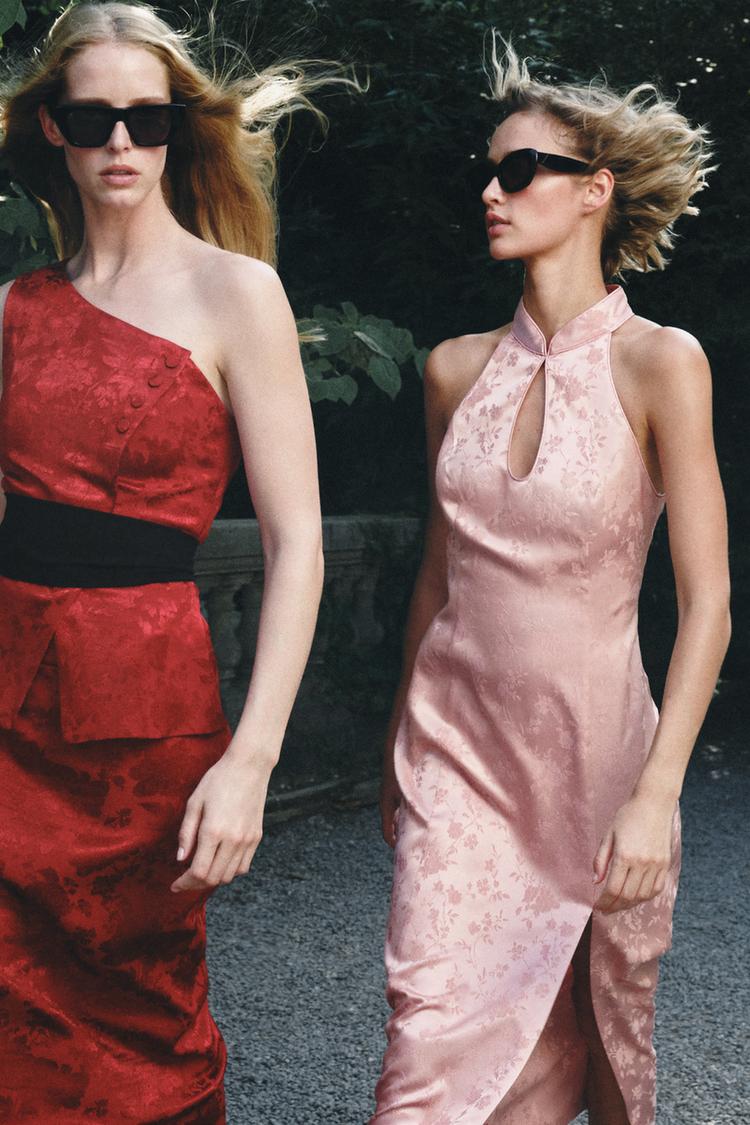 ROBE MI-LONGUE EN JACQUARD