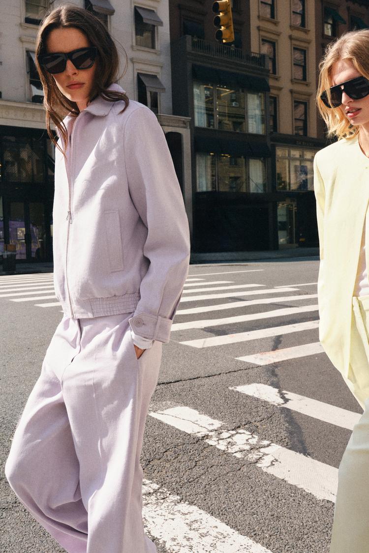 BLOUSON BOMBER AVEC LIN ZW COLLECTION