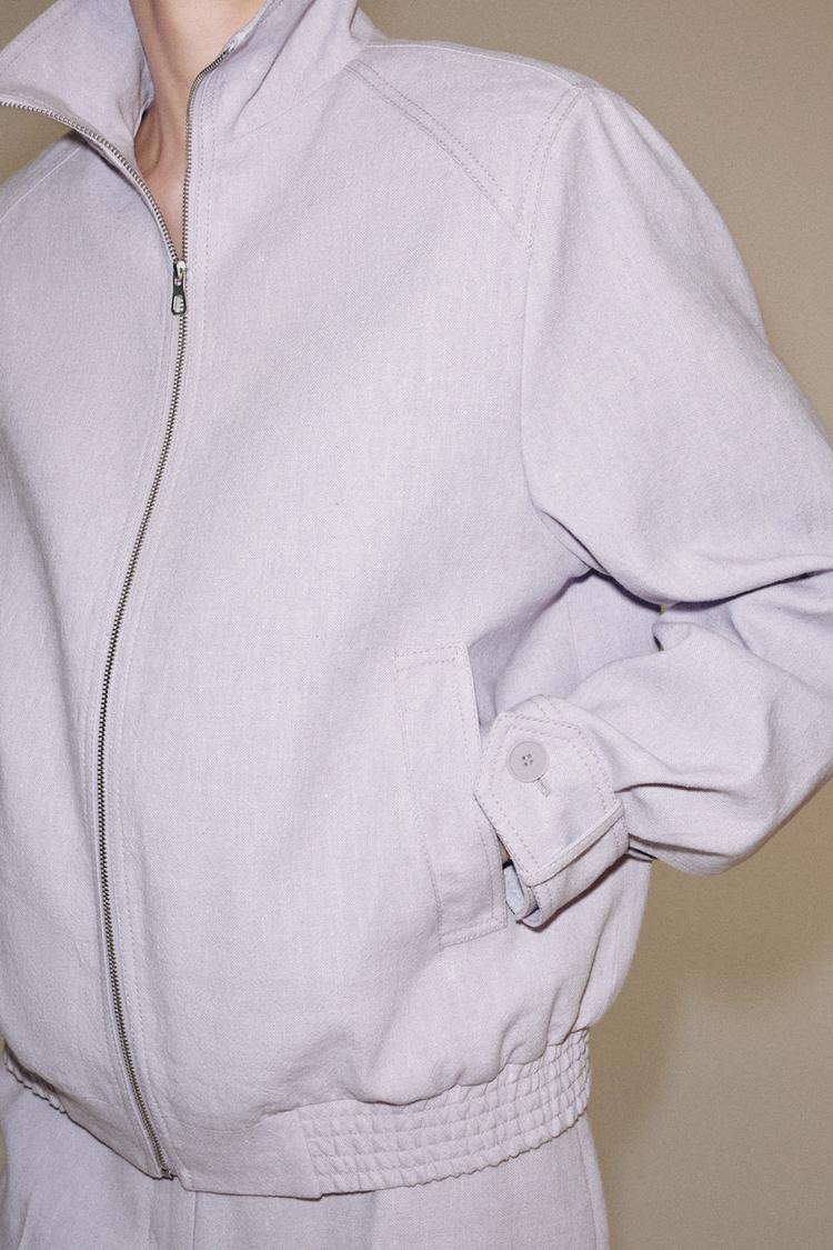 BLOUSON BOMBER AVEC LIN ZW COLLECTION