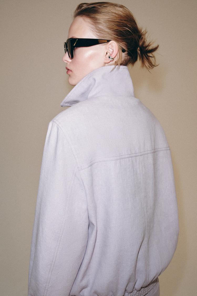 BLOUSON BOMBER AVEC LIN ZW COLLECTION