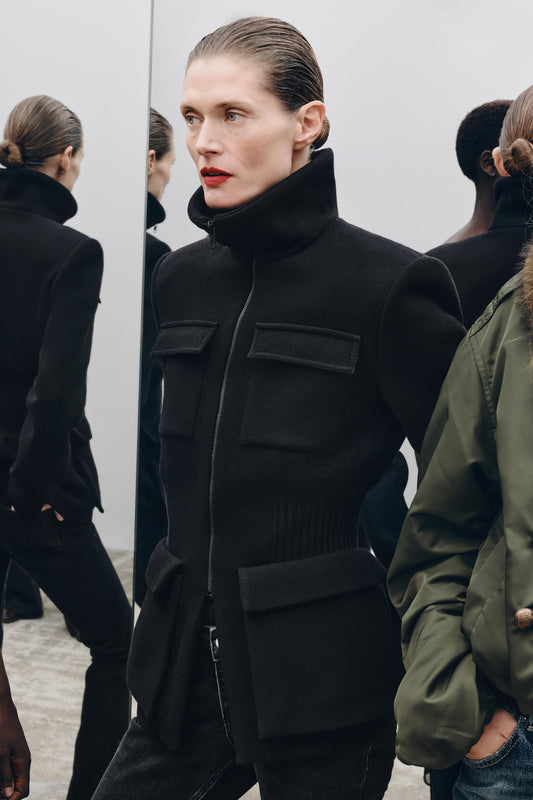VESTE ÉPAULETTES AVEC LAINE ZW COLLECTION