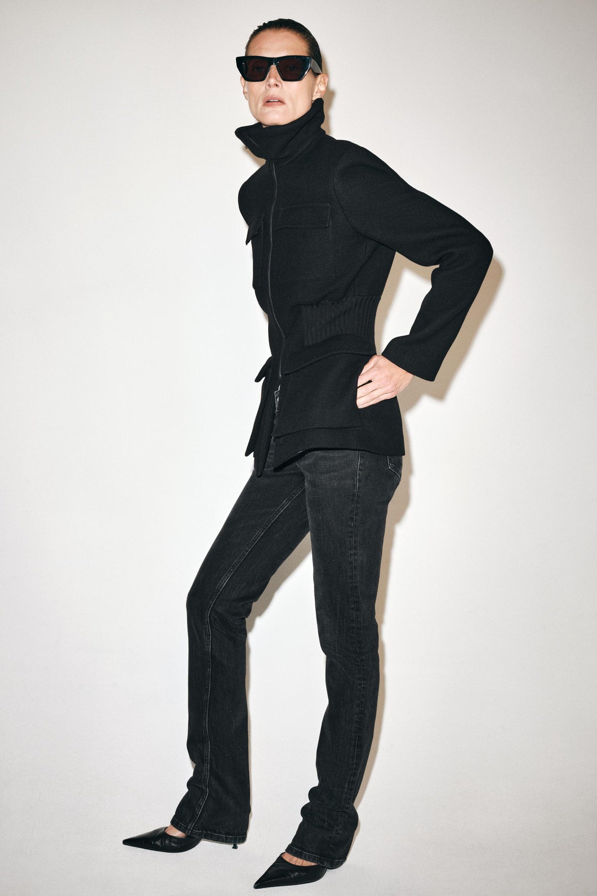 VESTE ÉPAULETTES AVEC LAINE ZW COLLECTION