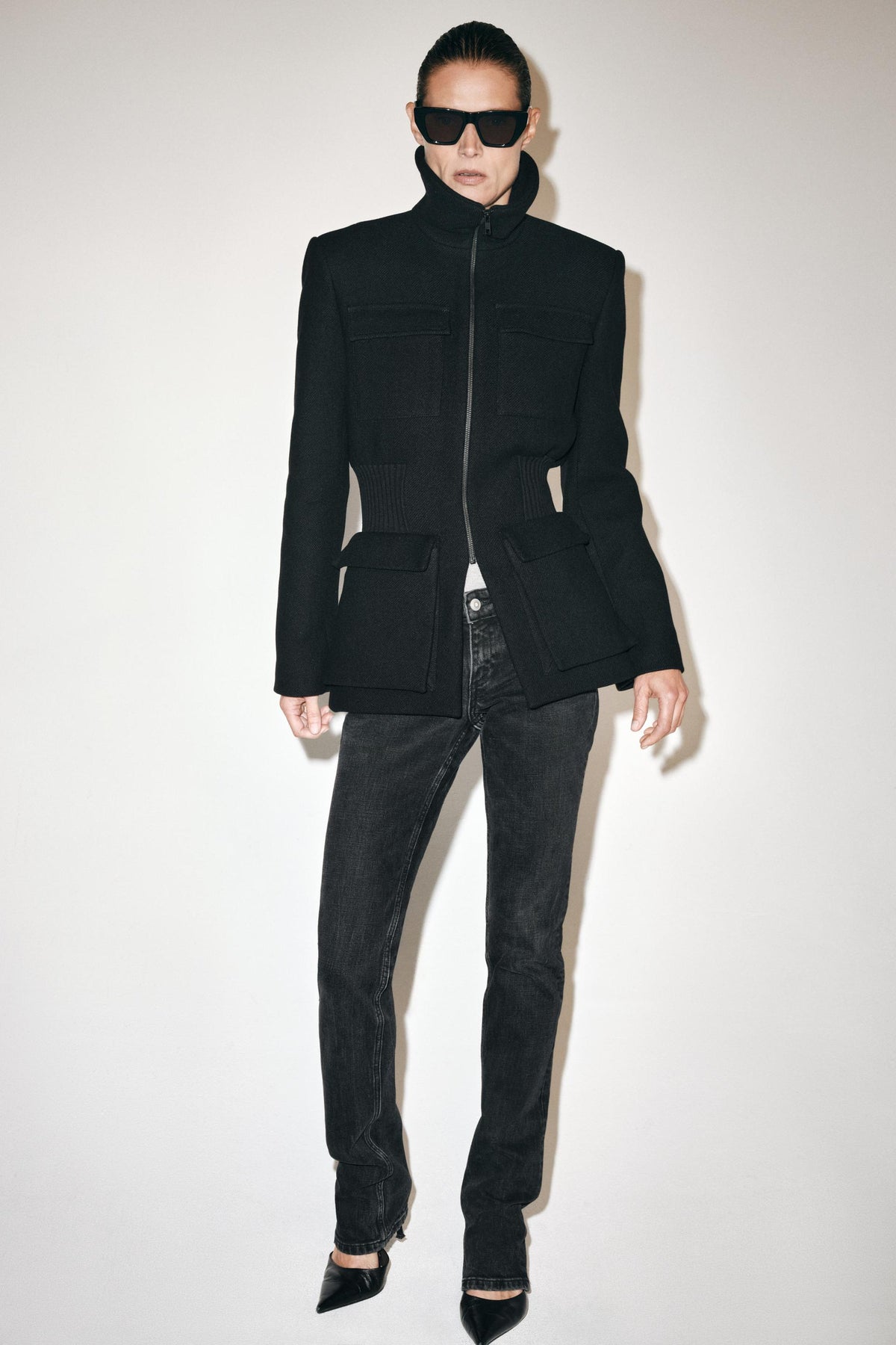 VESTE ÉPAULETTES AVEC LAINE ZW COLLECTION