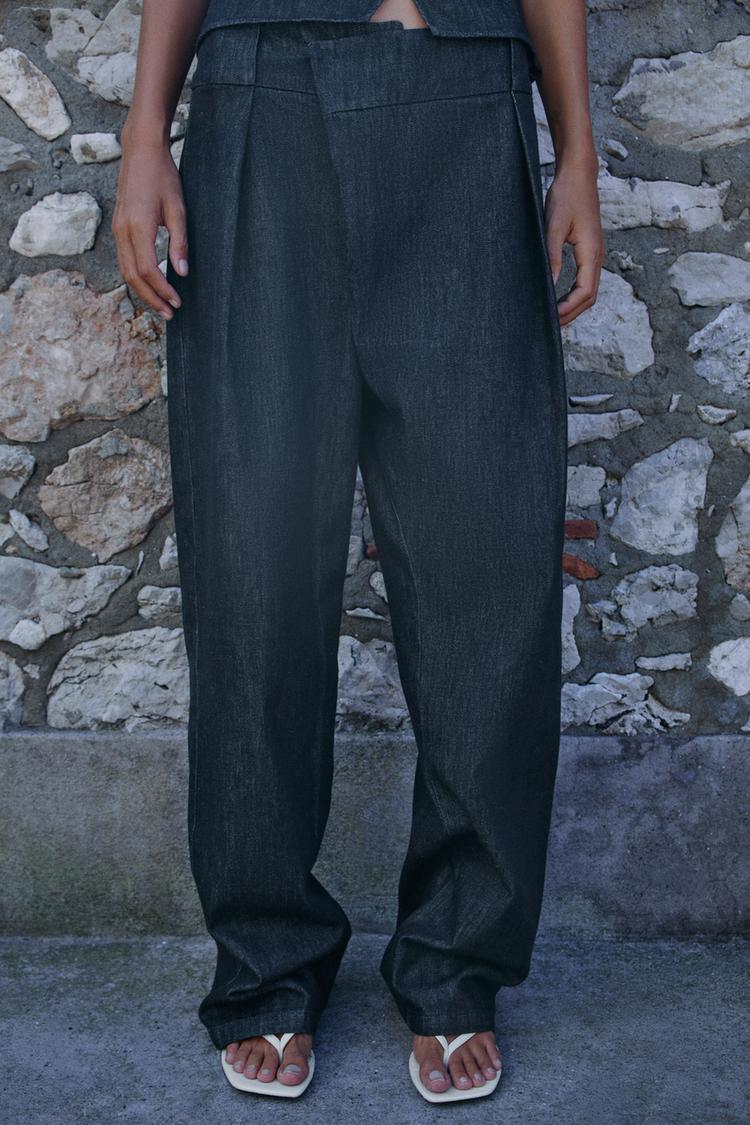 Z1975 HIGH-WAIST CROSSOVER WIDE-LEG JEANS
