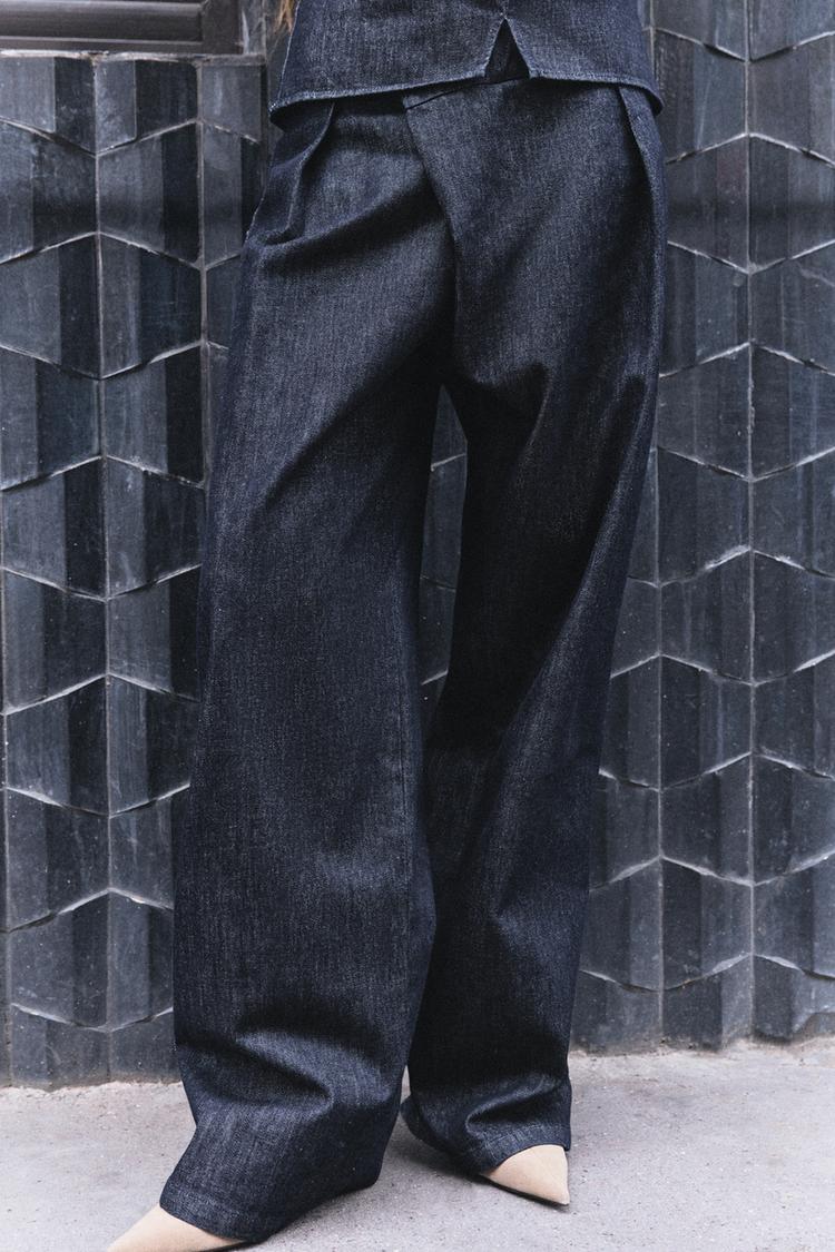 Z1975 HIGH-WAIST CROSSOVER WIDE-LEG JEANS
