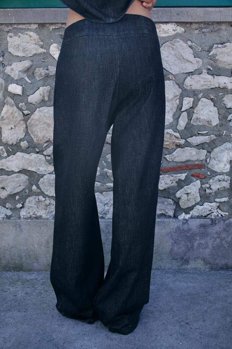 Z1975 HIGH-WAIST CROSSOVER WIDE-LEG JEANS