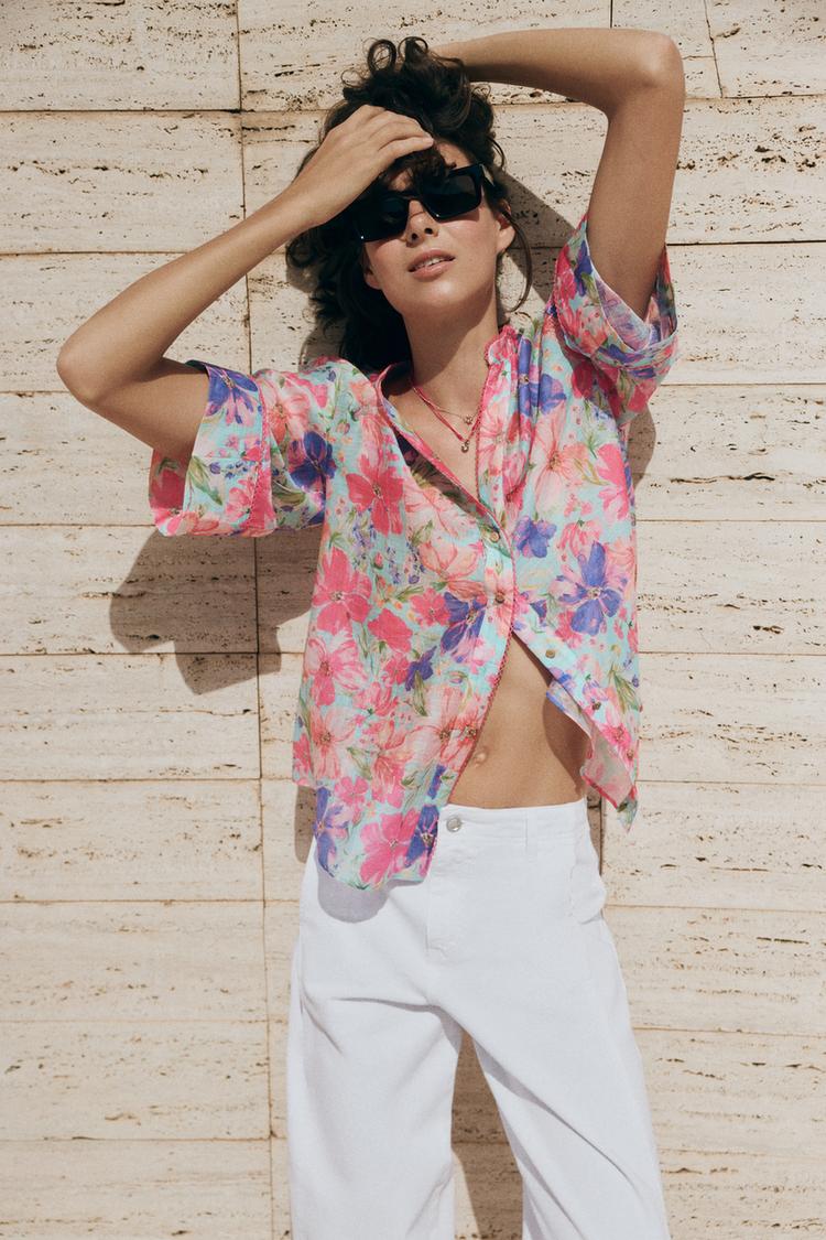 CHEMISE À IMPRIMÉ FLEURI