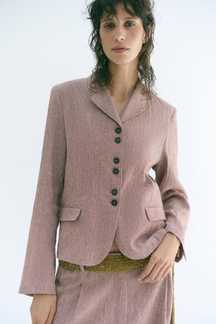 ENSEMBLE VESTE | PANTALON À OUVERTURES EN LIN ZW COLLECTION
