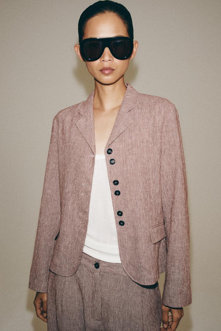 ENSEMBLE VESTE | PANTALON À OUVERTURES EN LIN ZW COLLECTION (Copie)