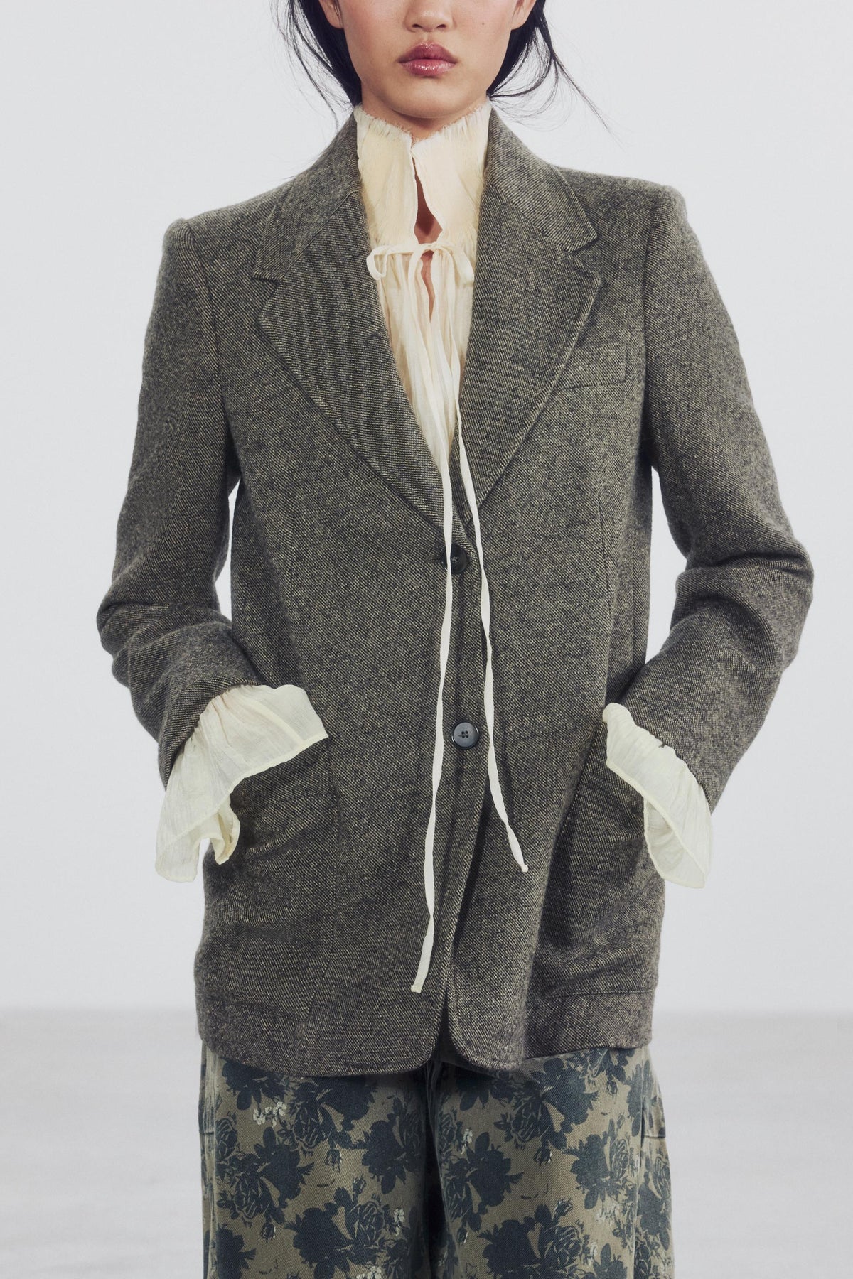 VESTE DROITE AVEC LAINE ZW COLLECTION