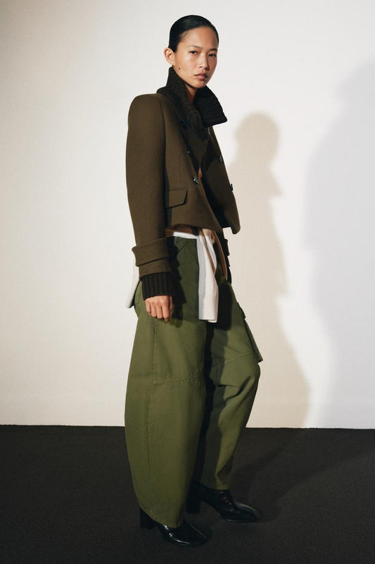 MANTEAU COURT COMBINÉ AVEC LAINE ZW COLLECTION