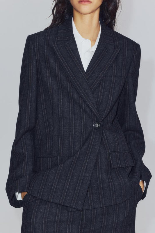 BLAZER DROIT À RAYURES ZW COLLECTION