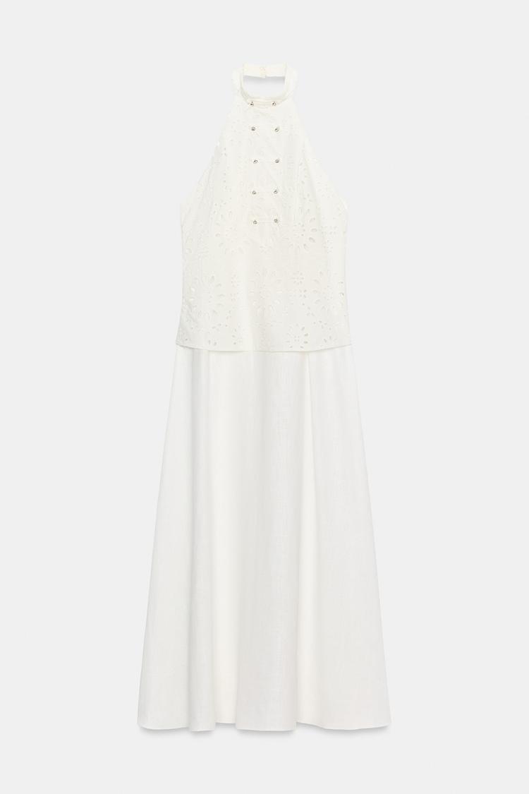 ROBE BIMATIÈRE À BRODERIES AJOURÉES