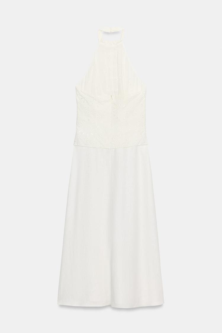 ROBE BIMATIÈRE À BRODERIES AJOURÉES