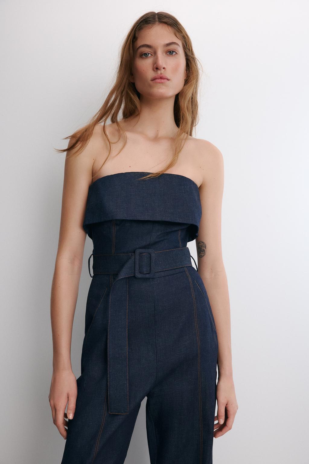 LONG DENIM JUMPSUIT