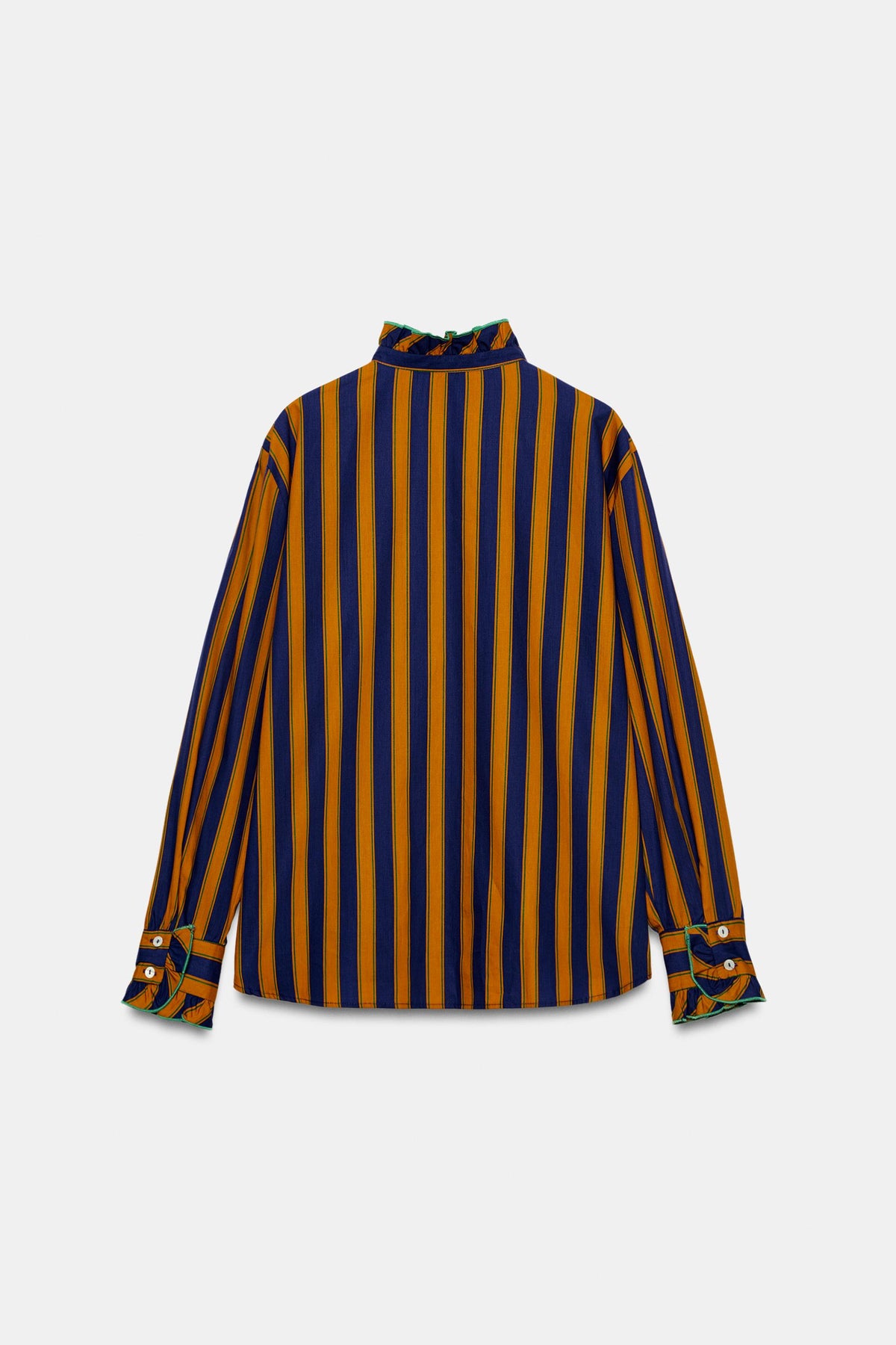 BLOUSE À RAYURES ET VOLANTS