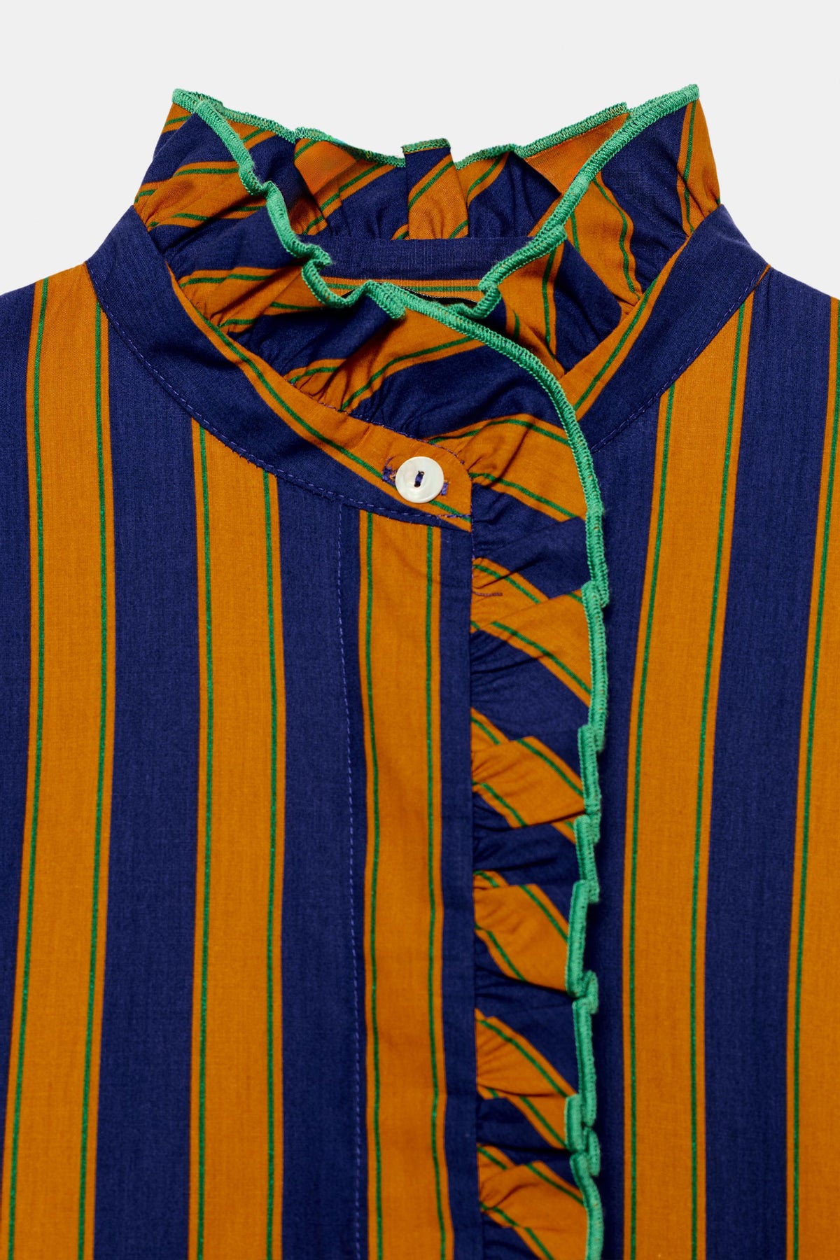 BLOUSE À RAYURES ET VOLANTS